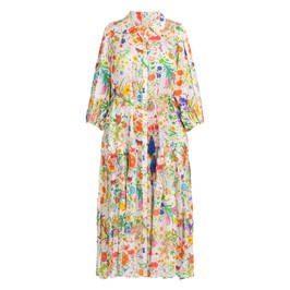 RYY Printed Floral Maxi Dress Beige  - Plus Size Collection