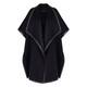 Marina Rinaldi Leather Trimmed Cape Black