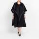 Marina Rinaldi Leather Trimmed Cape Black