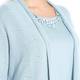 MARINA RINALDI chevron knit duck egg blue CARDIGAN