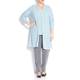 MARINA RINALDI chevron knit duck egg blue CARDIGAN