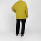 Marina Rinaldi 100% Virgin Wool Cardigan Chartreuse 