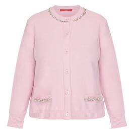 Marina Rinaldi Jewel Embellished Cardigan Pale Pink  - Plus Size Collection
