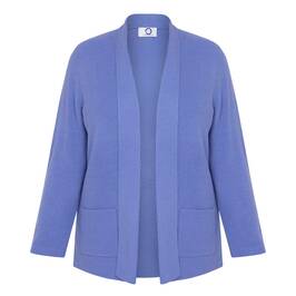 Marina Rinaldi Ribbed Cardigan Pale Blue  - Plus Size Collection