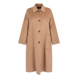 Marina Rinaldi Wool Coat Camel - Plus Size Collection