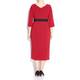 MARINA RINALDI red corsage DRESS