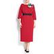 MARINA RINALDI red corsage DRESS