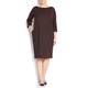 Marina Rinaldi aubergine shift 3/4 sleeve DRESS