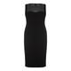 MARINA RINALDI sheer detail DRESS with optional sleeves