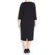 Marina Rinaldi black sheath DRESS with white piping