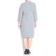 MARINA RINALDI grey round neck panelled DRESS