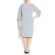 MARINA RINALDI grey round neck panelled DRESS