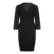 MARINA RINALDI crossover V neck black DRESS