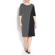 MARINA RINALDI monochrome micro-check panel DRESS