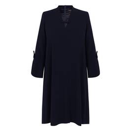 Marina Rinaldi Bow Detail Dress Navy - Plus Size Collection