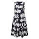 Marina Rinaldi Cotton Poplin Dress With Optional Sleeve Floral Black 