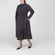 Marina Rinaldi Cotton Poplin Bird Print Shirt Dress Black 
