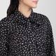 Marina Rinaldi Cotton Poplin Bird Print Shirt Dress Black 