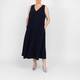 Marina Rinaldi Cady Dress Navy with Optional Sleeve