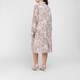 Marina Rinaldi Georgette Printed Dress Beige 