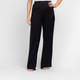 Marina Rinaldi Wide Leg Pull-On Satin Trousers Black