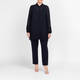 Marina Rinaldi Georgette Lace Trim Shirt Navy 