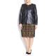 MARINA RINALDI Soft Leather Collarless Black JACKET