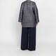Marina Rinaldi Jacquard Long Jacket Navy 