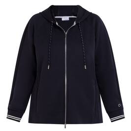 Marina Rinaldi Jersey Hoodie Navy  - Plus Size Collection