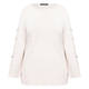 Marina Rinaldi Knitted Button Sleeve Tunic Ivory