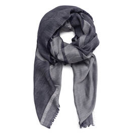 Marina Rinaldi Cashmere Blend Scarf Navy Silver - Plus Size Collection