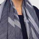 Marina Rinaldi Cashmere Blend Scarf Navy Silver