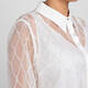 Marina Rinaldi Embroidered Organza Shirt White