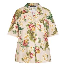 Marina Rinaldi Tropical Linen Cotton Shirt - Plus Size Collection