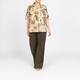 Marina Rinaldi Pull On Linen Trousers Khaki Green