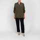 Marina Rinaldi Pure Silk Shirt Khaki 