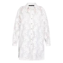 Marina Rinaldi Fil Coupé Tunic Off White  - Plus Size Collection