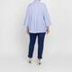Marina Rinaldi Floral Cotton Shirt Light Blue