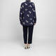 Marina Rinaldi Silk Crepe de Chine Shirt Navy 