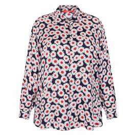 Marina Rinaldi Daisy Print Shirt Navy  - Plus Size Collection