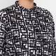 Marina Rinaldi Geometric Print Shirt Black and White 