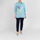 Marina Rinaldi Cotton Poplin Shirt Turquoise 