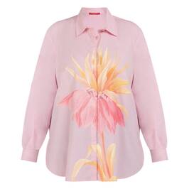 Marina Rinaldi Cotton Poplin Shirt Pink  - Plus Size Collection