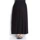 MARINA RINALDI pleated black jersey maxi SKIRT