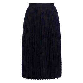 Marina Rinaldi Pleated Midi Skirt Lace Navy  - Plus Size Collection