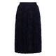 Marina Rinaldi Pleated Midi Skirt Lace Navy 