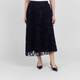 Marina Rinaldi Pleated Midi Skirt Lace Navy 
