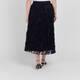 Marina Rinaldi Pleated Midi Skirt Lace Navy 
