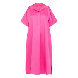 Marina Rinaldi Linen Blend Dress Fuchsia  - Plus Size Collection