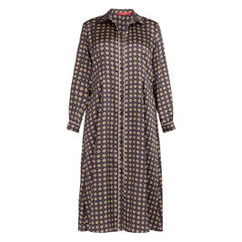 Marina Rinaldi Printed Twill Dress Navy  - Plus Size Collection